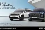 Hyundai PALISADE giảm tới 200 triệu trong tháng 9/2025