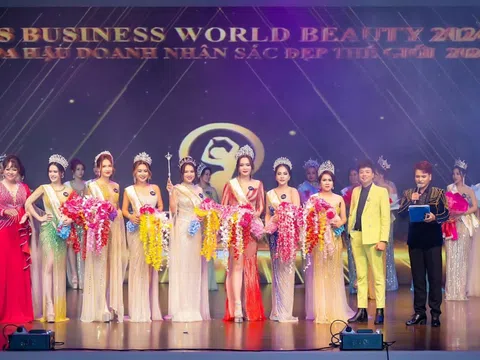 Queen Pearl PQ Tài Trợ Vương Miện Ms Business World Beauty 2024 tại Singapore